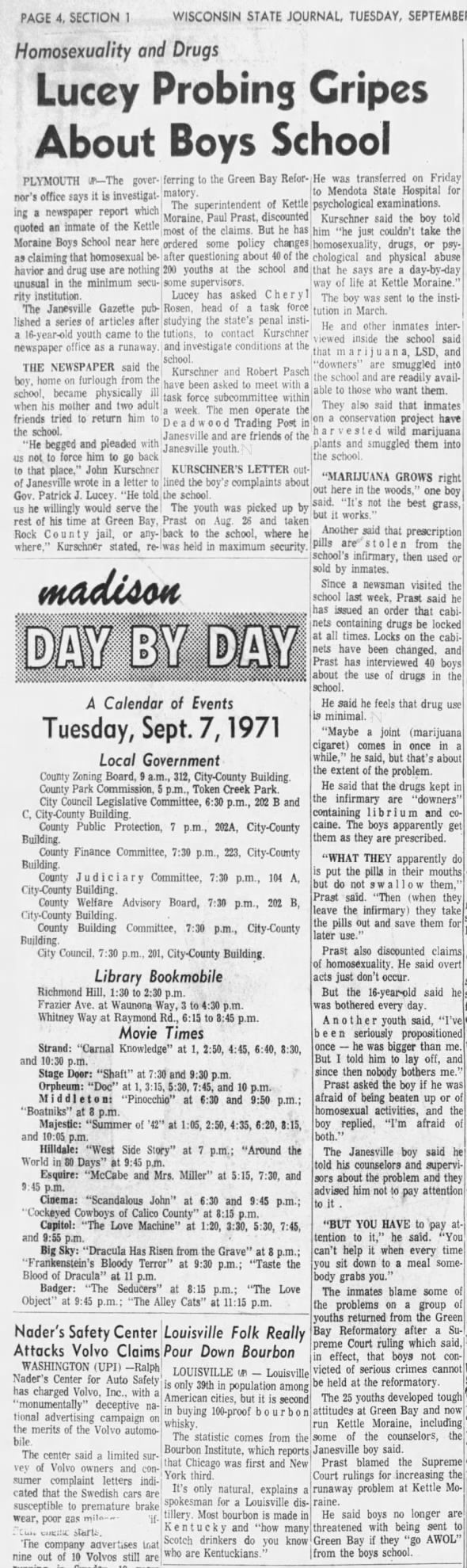 Clipping from Wisconsin State Journal